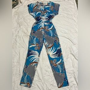 Vintage 80s Tropical Shipwrecked Jumpsuit